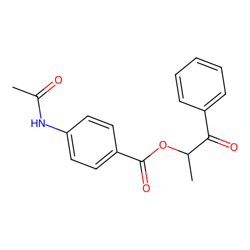 1-Oxo-1-phenylpropan-2-yl 4-(acetylamino)benzoate structure