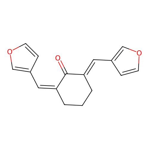 2,6-Bis(furan-3-ylmethylidene)cyclohexan-1-one structure