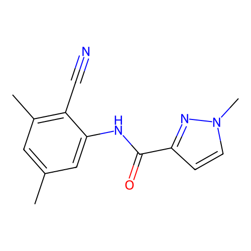 N-(2-Cyano-3,5-dimethylphenyl)-1-methyl-1H-pyrazole-3-carboxamide structure