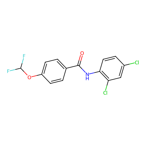 N-(2,4-dichlorophenyl)-4-(difluoromethoxy)benzamide structure
