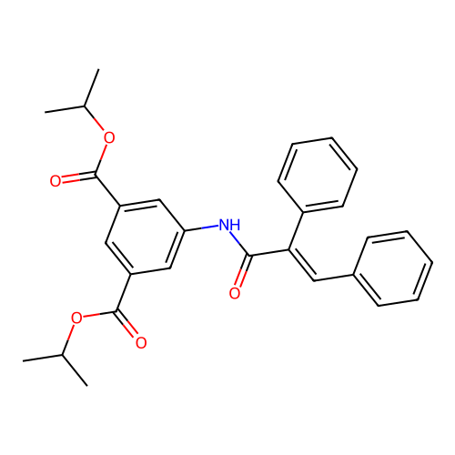 Diisopropyl 5-[(2,3-diphenylacryloyl)amino]isophthalate structure