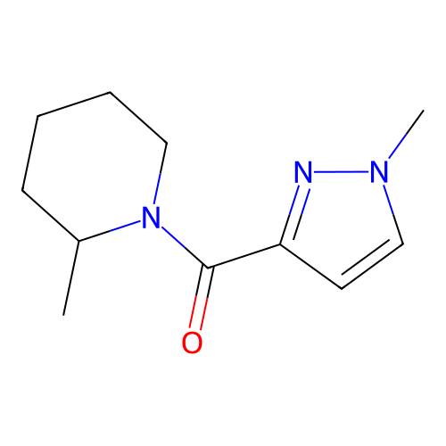 (2-methylpiperidin-1-yl)(1-methyl-1H-pyrazol-3-yl)methanone structure