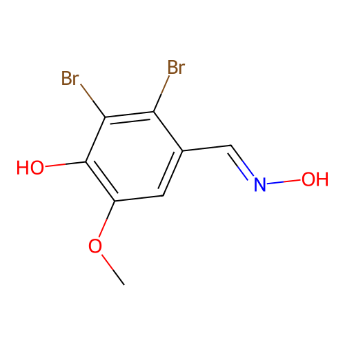 2,3-Dibromo-4-(hydroxyiminomethyl)-6-methoxyphenol structure