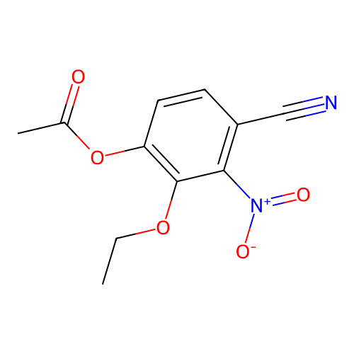 4-Cyano-2-ethoxy-3-nitrophenyl acetate structure