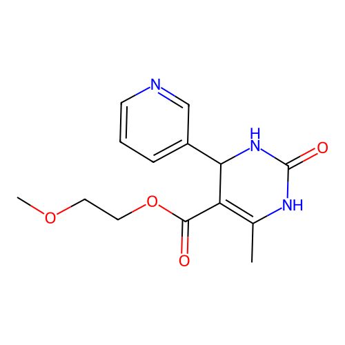 2-methoxyethyl 6-methyl-2-oxo-4-(pyridin-3-yl)-1,2,3,4-tetrahydropyrimidine-5-carboxylate structure