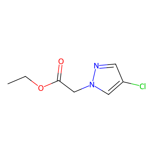 Ethyl 2-(4-chloro-1H-pyrazol-1-yl)acetate structure