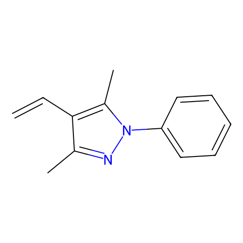 3,5-Dimethyl-1-phenyl-4-vinyl-1h-pyrazole structure