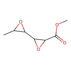 Methyl 3-(3-methyloxiran-2-yl)oxirane-2-carboxylate structure
