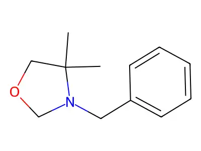 3-Benzyl-4,4-dimethyl-1,3-oxazolidine structure
