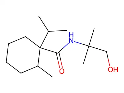 N-(2-Hydroxy-1,1-dimethylethyl)-1-(isopropyl)-2-methylcyclohexanecarboxamide structure