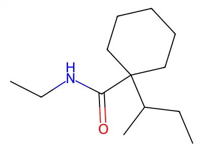N-ethyl-1-(1-methylpropyl)cyclohexanecarboxamide structure