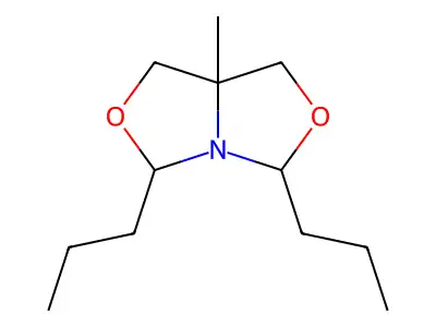 1H,3H,5H-Oxazolo(3,4-c)oxazole, dihydro-3,5-dipropyl-7a-methyl- structure