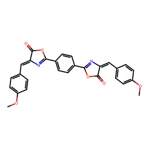 2,2'-(1,4-Phenylene)bis(4-((4-methoxyphenyl)methylene)-5(4H)-oxazolone) structure