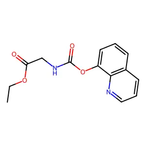 Ethyl 2-(quinolin-8-yloxycarbonylamino)acetate structure