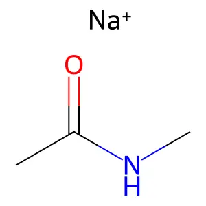 Acetamide, N-methyl-, sodium salt (1:1) structure