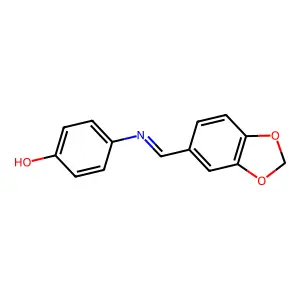 4-[(E)-(2H-1,3-benzodioxol-5-ylmethylidene)amino]phenol structure