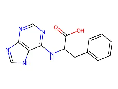 3-phenyl-2-(7H-purin-6-ylamino)propanoic Acid structure