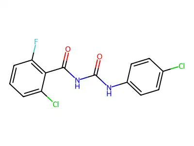 Benzamide, 2-chloro-N-(((4-chlorophenyl)amino)carbonyl)-6-fluoro- structure