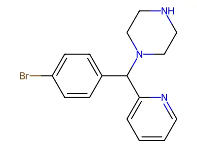 1-[(4-Bromophenyl)(pyridin-2-yl)methyl]piperazine structure