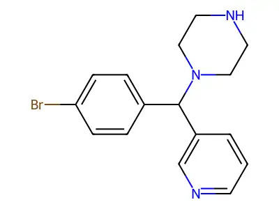 Piperazine, 1-[(4-bromophenyl)-3-pyridinylmethyl]- structure