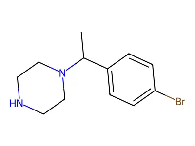 1-[1-(4-Bromophenyl)ethyl]piperazine structure