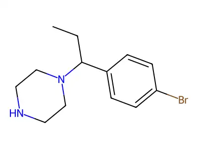 1-[1-(4-Bromophenyl)propyl]piperazine structure