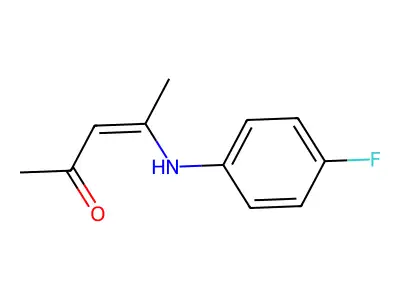 (Z)-4-((4-Fluorophenyl)amino)pent-3-en-2-one structure