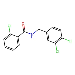 2-chloro-N-(3,4-dichlorobenzyl)benzamide structure