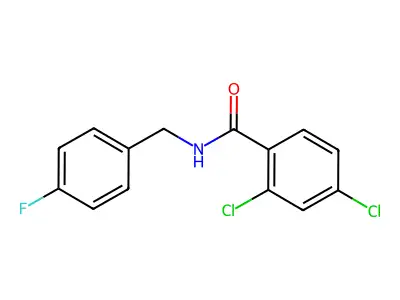 2,4-dichloro-N-(4-fluorobenzyl)benzamide structure