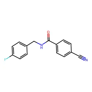 4-cyano-N-[(4-fluorophenyl)methyl]benzamide structure