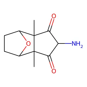 2-Amino-3a,7a-dimethylhexahydro-1h-4,7-epoxyindene-1,3(2h)-dione structure