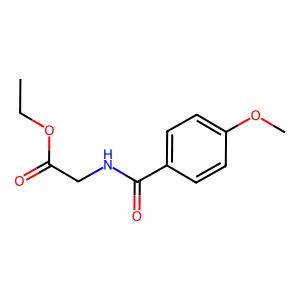 Ethyl 2-(4-methoxybenzamido)acetate structure