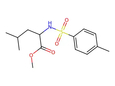 Methyl 4-methyl-2-{[(4-methylphenyl)sulfonyl]-amino}pentanoate structure