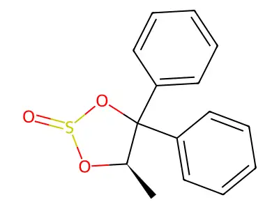 Trans-5-Methyl-4,4-diphenyl-1,3,2-dioxathiolane 2-oxide structure