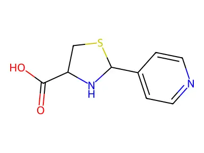 2-(4-吡啶基)噻唑烷-4-甲酸 structure