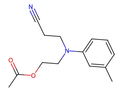 Propanenitrile, 3-[[2-(acetyloxy)ethyl](3-methylphenyl)amino]- structure