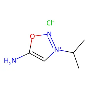 Sydnone imine, 3-isopropyl-, monohydrochloride structure