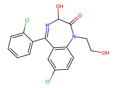 N-(2-Hydroxyethyl)lorazepam structure
