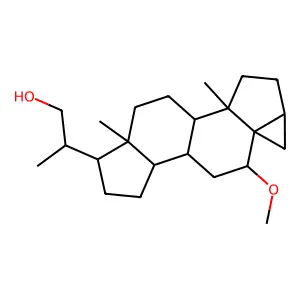 (3beta,5alpha,6beta,20S)-6-Methoxy-3,5-cyclopregnane-20-methanol structure