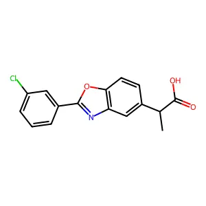 5-Benzoxazoleacetic acid, 2-(3-chlorophenyl)-alpha-methyl- structure