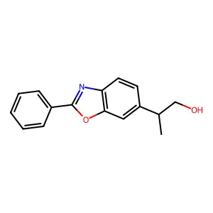 6-Benzoxazoleethanol, beta-methyl-2-phenyl- structure