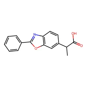 α-甲基-2-苯基-6-苯并恶唑乙酸 structure