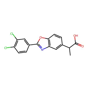 5-Benzoxazoleacetic acid, 2-(3,4-dichlorophenyl)-alpha-methyl- structure