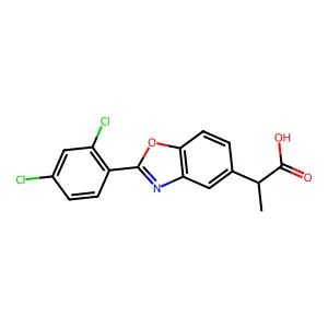 5-Benzoxazoleacetic acid, 2-(2,4-dichlorophenyl)-alpha-methyl- structure