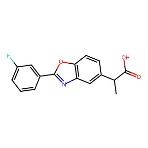 5-Benzoxazoleacetic acid, 2-(3-fluorophenyl)-alpha-methyl- structure