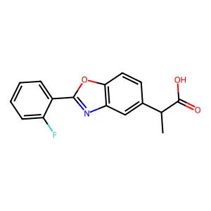 5-Benzoxazoleacetic acid, 2-(2-fluorophenyl)-alpha-methyl- structure