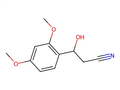beta-Hydroxy-2,4-dimethoxybenzenepropanenitrile structure