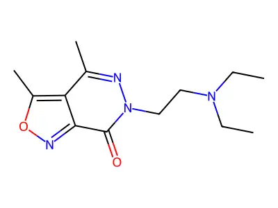 Isoxazolo(3,4-d)pyridazin-7(6H)-one, 6-(2-(diethylamino)ethyl)-3,4-dimethyl- structure