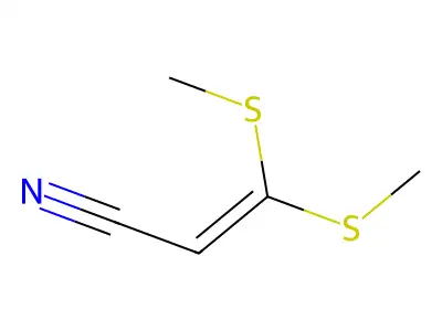 2-Propenenitrile, 3,3-bis(methylthio)- structure