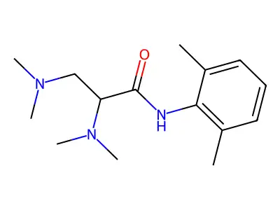 2,3-Bis(dimethylamino)-N-(2,6-dimethylphenyl)propanimidic acid structure